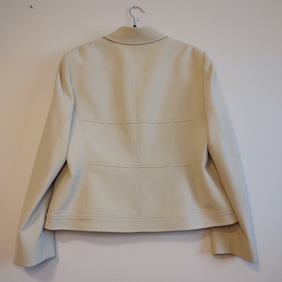 Vintage Louben for Debonshire Cream cream-coloured blazer US 16 - Picture 2 of 6